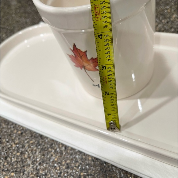 Rae Dunn Harvest/Fall Utensil Caddy and Platter - Picture 10 of 12